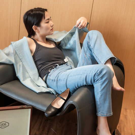 淺色彈性牛仔褲|單色