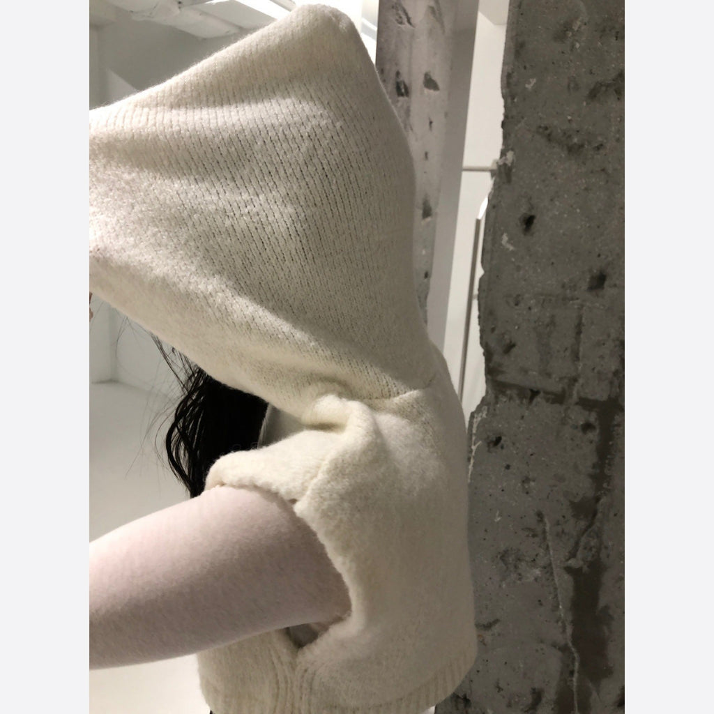 無袖針織連帽短版上衣|3色